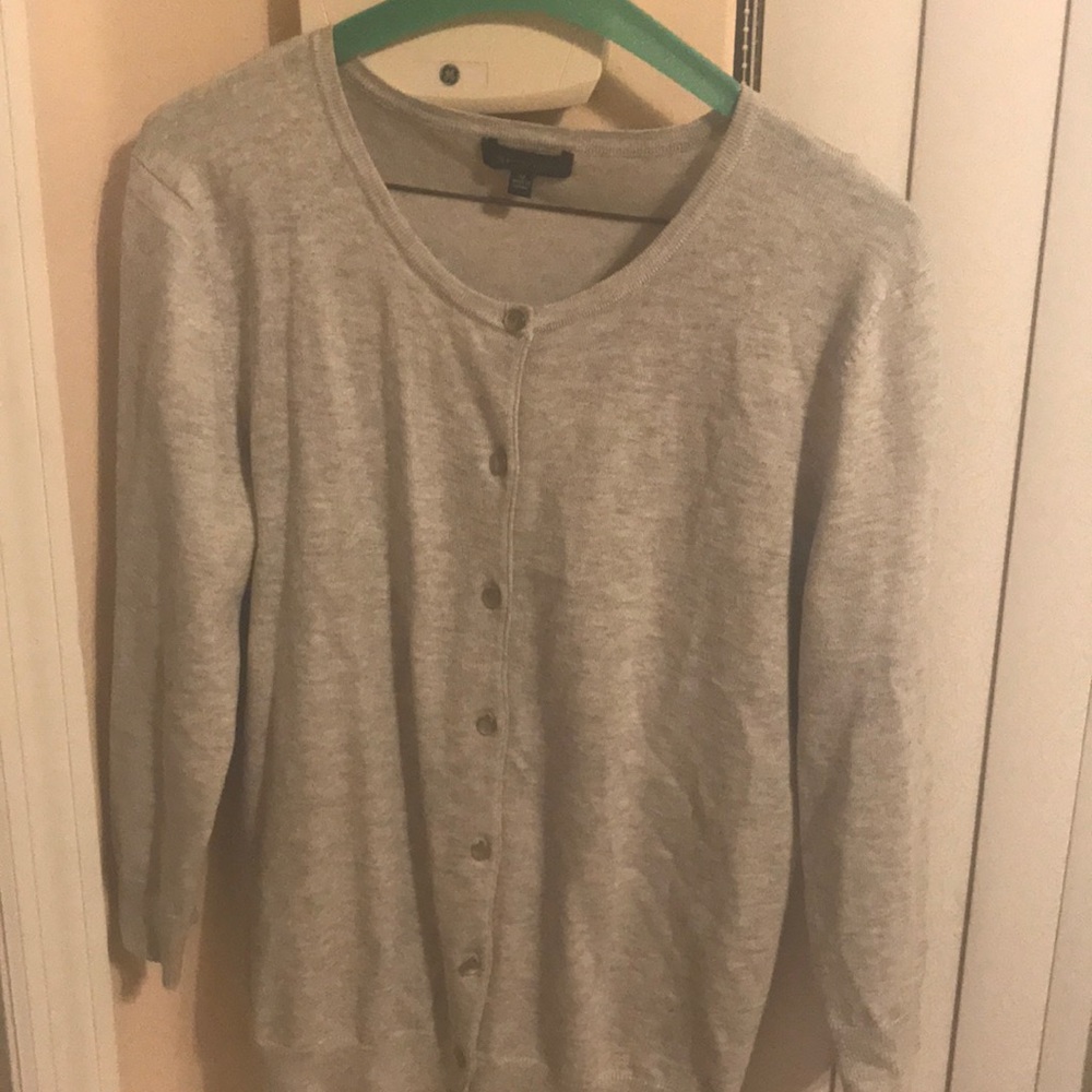 Gray button down sweater
